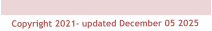 Copyright 2021- updated December 05 2025